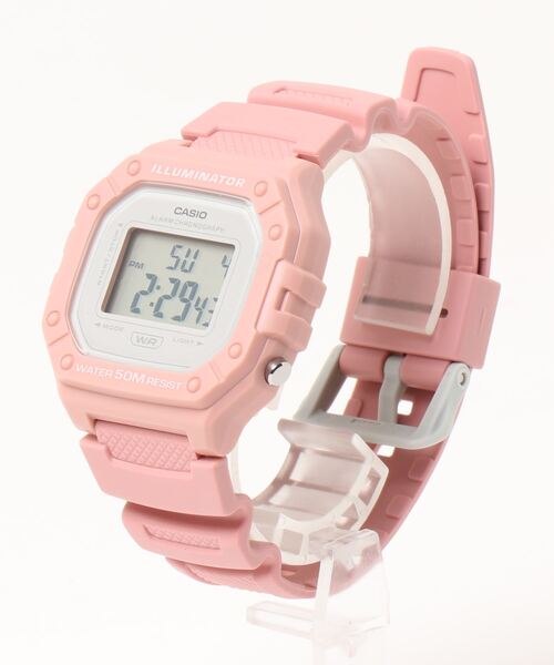 カシオ 腕時計 レディース ピンク文字盤 ステンレス 防水 ギフト CASIO 腕時計 カシオ / デジタル 樹脂ベルト 日常生活強化防水