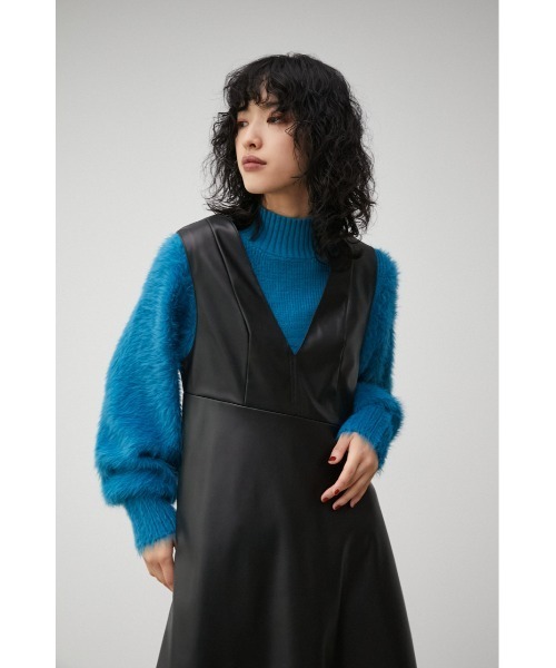 AZUL by moussy　レザーワンピース　ワンピース AZUL BY MOUSSY ワンピース FAUX LEATHER LONG ONEPIECE