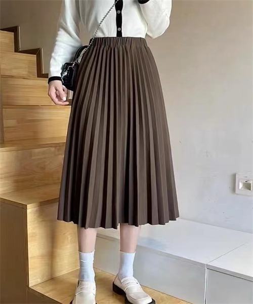 FREE STYLISTS スカート ウエストゴムプリーツスカート : ZOZOTOWN