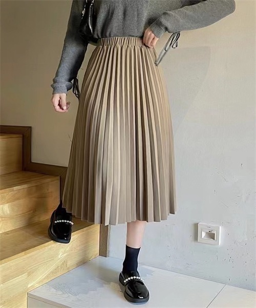 FREE STYLISTS スカート ウエストゴムプリーツスカート : ZOZOTOWN