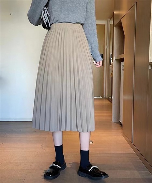 FREE STYLISTS スカート ウエストゴムプリーツスカート : ZOZOTOWN