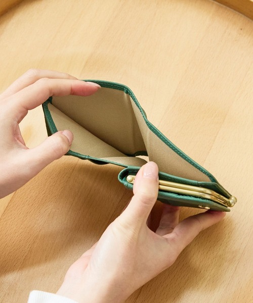 新品　未使用品　ズッケロ 財布 がま口 本革 花 コンパクト 日本製 レディース 財布 レディース 本革 日本製 コンパクト 小さめ がま口 花柄 型押し