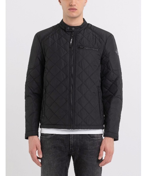 REPLAY（リプレイ） 革ジャン ライダース ショートキルティング