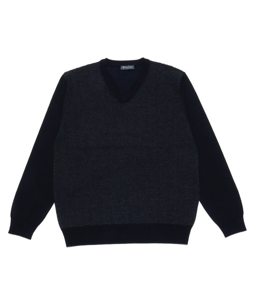 BRICK HOUSE by TOKYO SHIRT セーター ニット ヘリンボーン ベーシック