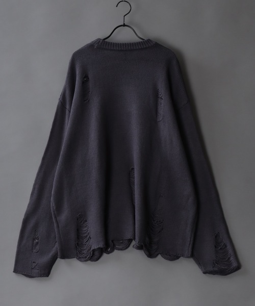 SITRY（シトリー） セーター ニット damage knit crew neck sweater