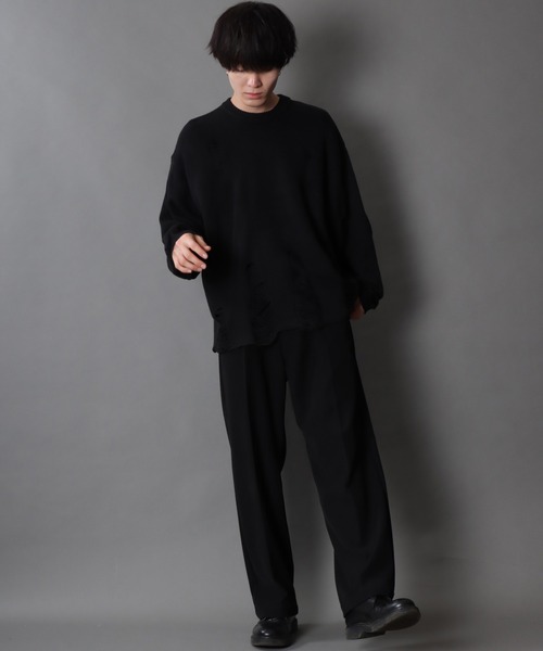 SITRY（シトリー） セーター ニット damage knit crew neck sweater