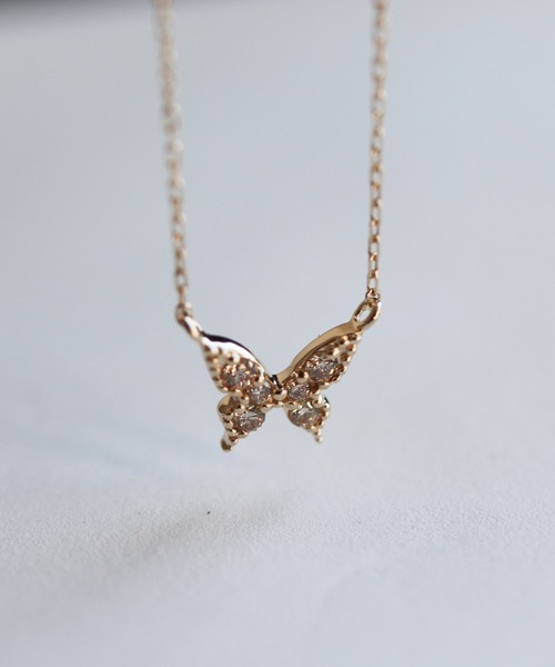 cui-cui（キュイキュイ） ネックレス ダイヤモンド バタフライ