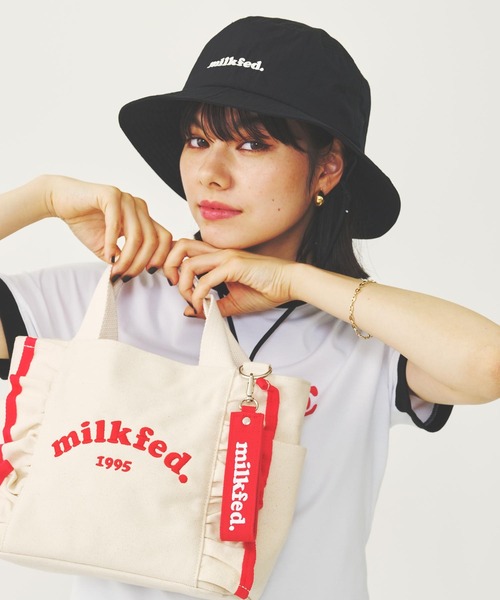 正規通販 帽子 MILKFED. ハット レディース HAT BUCKET LOGO COOPER 服＆ファッション小物