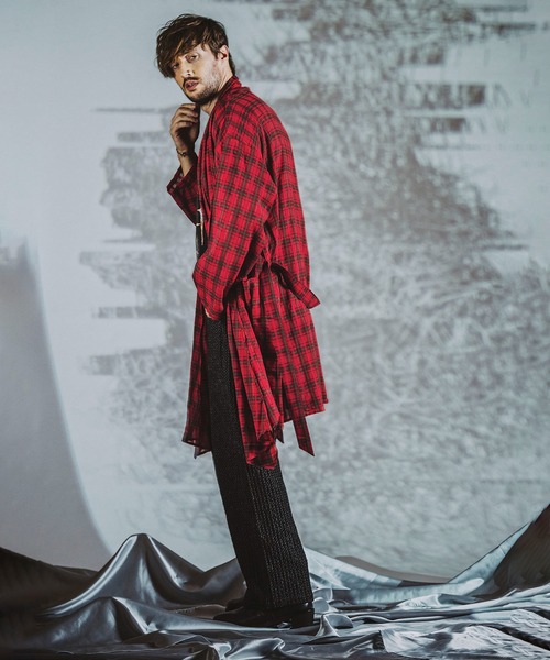 【定価46,200円】5351 チェックガウン NO ID. カーディガン チェックガウン メンズ : ZOZOTOWN Yahoo