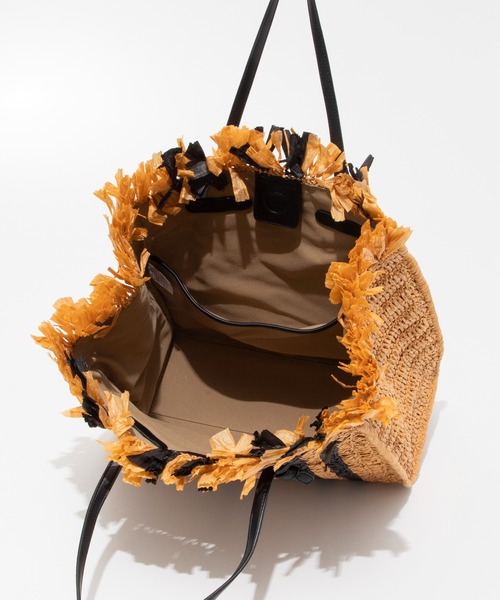 【GIANNI CHIARINI】Marcella レザー ラフィア トートバッグ GIANNI CHIARINI ハンドバッグ MARCELLA ジャンニ キアリーニ