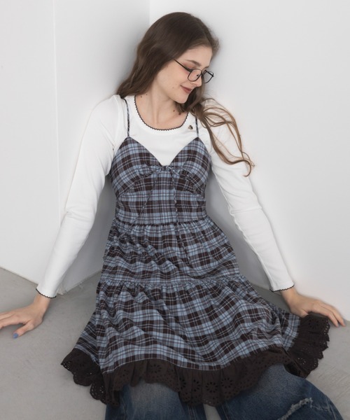 ワンピース 「 新色追加 」lace cami onepiece/レースキャミワンピース