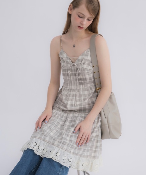 Smyeon Lace cami onepiece レース付きキャミワンピース ワンピース lace cami onepiece/レースキャミワンピース