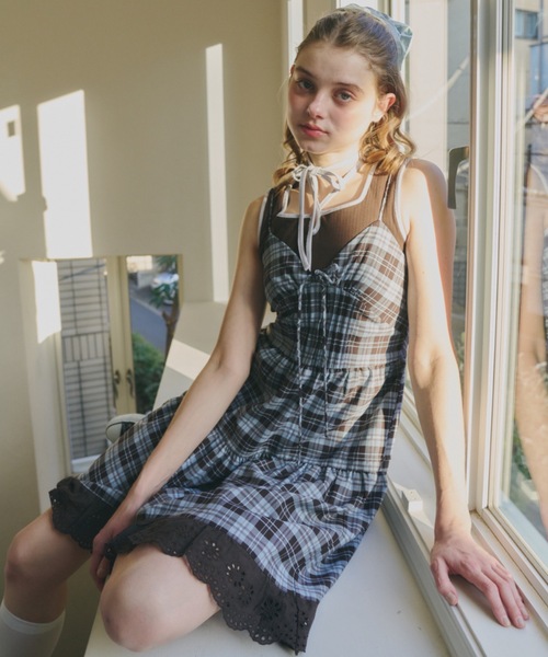 ワンピース 「 新色追加 」lace cami onepiece/レースキャミワンピース