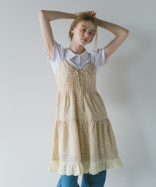 ワンピース 「 新色追加 」lace cami onepiece/レースキャミワンピース