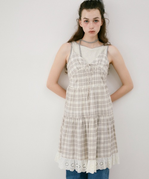 ワンピース 「 新色追加 」lace cami onepiece/レースキャミワンピース