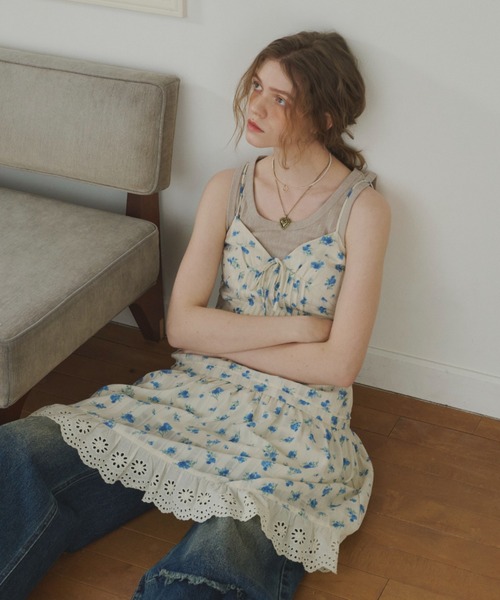 ワンピース 「 新色追加 」lace cami onepiece/レースキャミワンピース