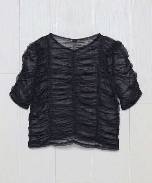 tシャツ Tシャツ 「H」チュールシャーリング プルオーバー レディース 