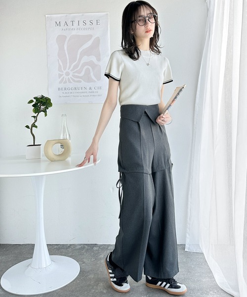 mily bilet スラックス パンツ 「mily bilet」大人ガーリー