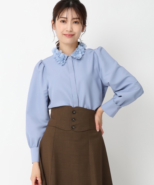 MISCH MASCH ブラウス シャツ 2024秋冬新作襟モチーフブラウス