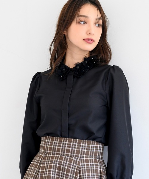 machatt 新品未使用　アシメカラーブラウス　ブラウン machatt 新品未使用 アシメカラーブラウス ブラウン（machatt