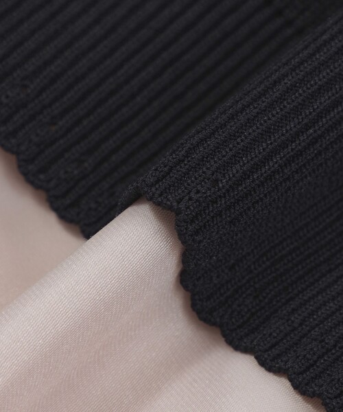 TO BE CHIC ニット セーター サテンブラウス レイヤーニット