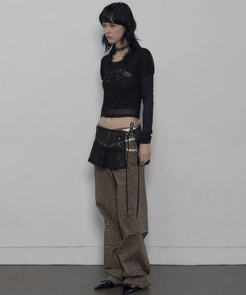 tシャツ 「SETUP‐EXE」MESH LAYERED TOP レディース SETUPEXE tシャツ 「SETUP‐EXE」MESH LAYERED TOP レディース