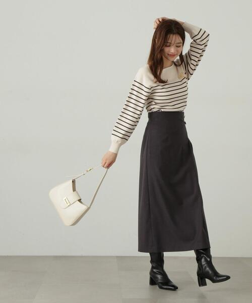 PROPORTION BODY DRESSING スカート ラップ風タックナロー