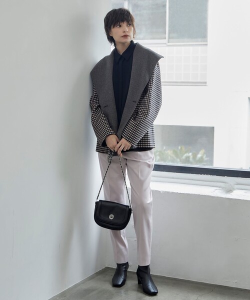 ICB（アイシービー） パンツ ウォームサテン ドロストパンツ