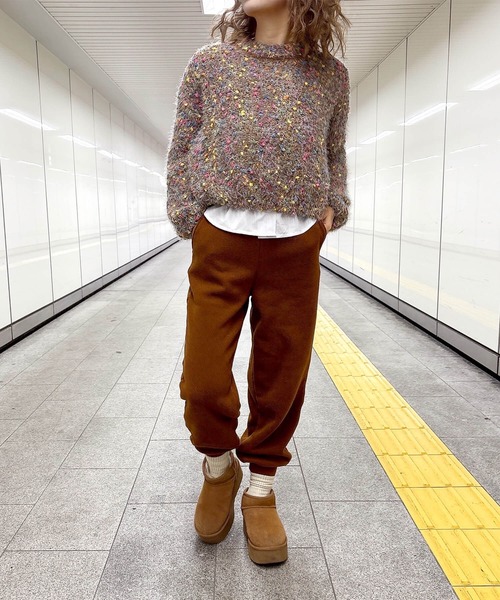 I-SOOK（アイスー） ニット セーター ミックスカラーシャギーニット