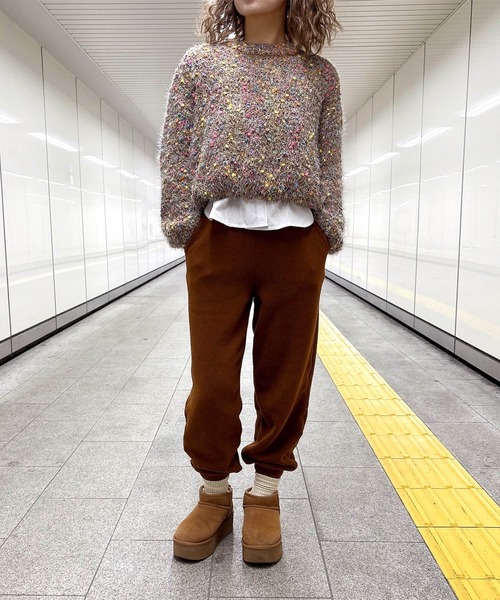 I-SOOK（アイスー） ニット セーター ミックスカラーシャギーニット