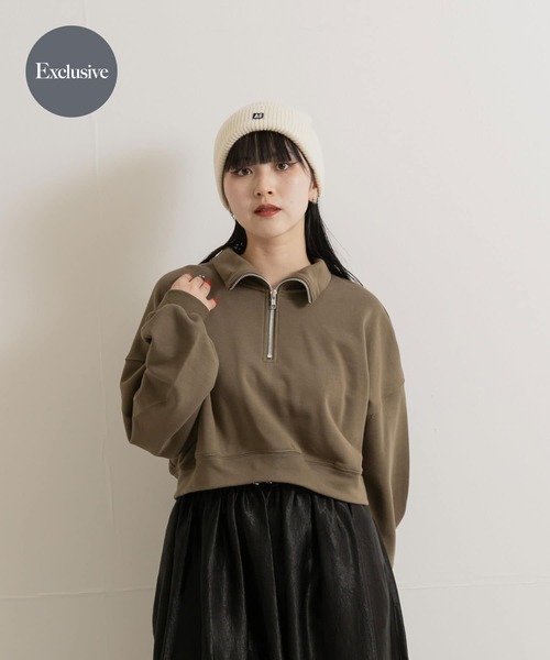 tシャツ 「別注」MIDIUMISOLID×TGM　Zipup Pullover L レディース