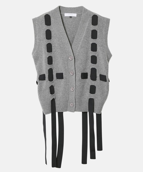 ベスト ジレ テープディテールニットベスト / Tape Detail Knit Vest レディース LE CIEL BLEU ベスト ジレ テープディテールニットベスト / Tape