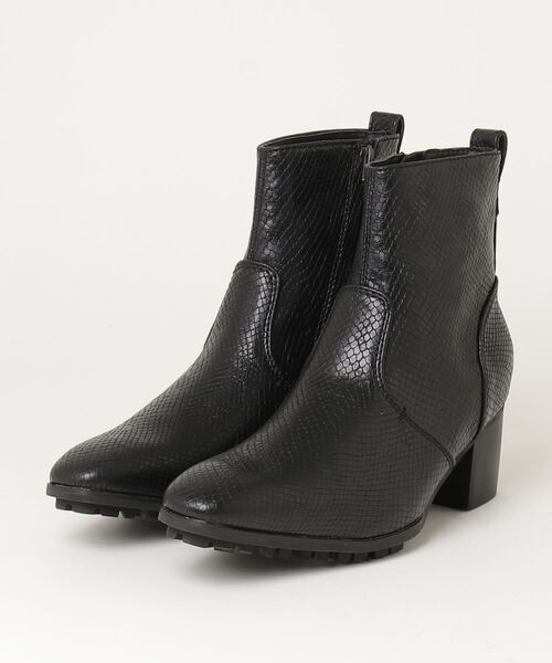 ヨースケ YOSUKE ロングノーズヒールアップブーツ  中古品 本革ロングノーズヒールアップブーツ （ブラック） -YOSUKE U
