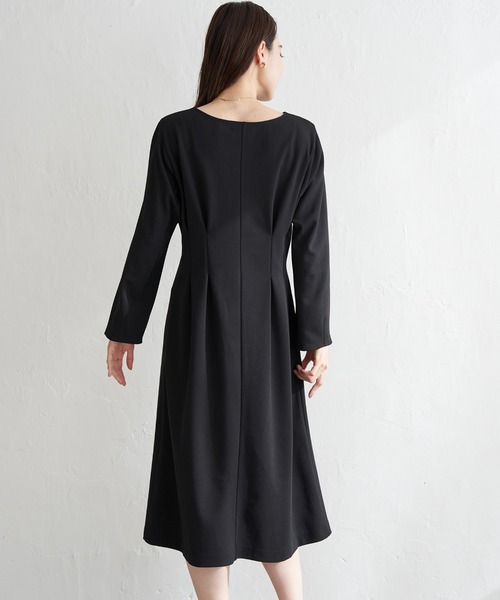 IKKA LOUNGE ワンピース カットジョーゼットタックワンピース