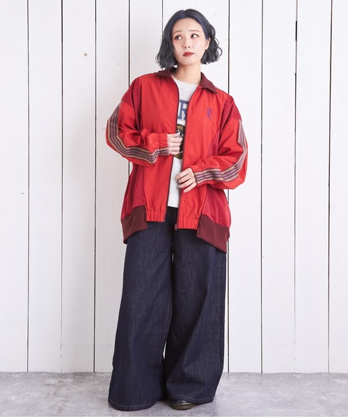 CUBE SUGAR ブルゾン アウター ナイロン組合せリメイク風ビッグ
