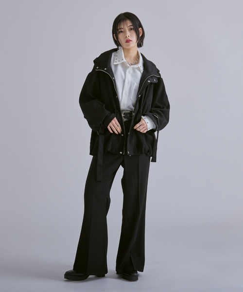 semon ロングTシャツ フレアパンツ セット STYLEMIXER | センタープレスフレアパンツ (パンツ ) |SHEL'TTER WEBSTORE