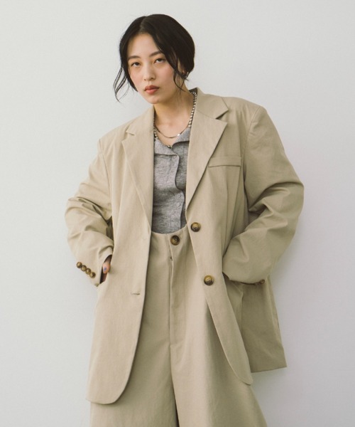 HANNE ジャケット テーラードジャケット オーバーサイズテーラード