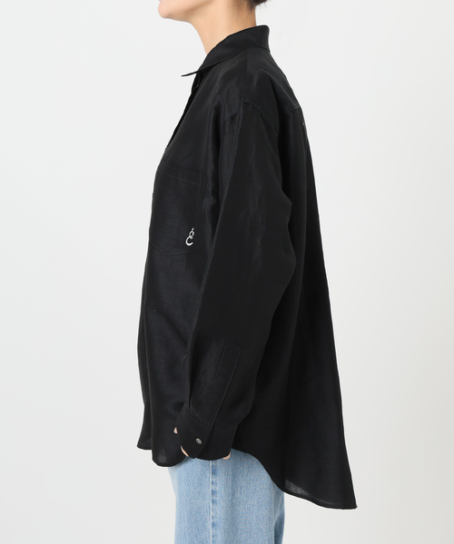 ブラウス シャツ 「追加」ラミーリヨセルロングシャツ レディース 追加》ラミーリヨセルロングシャツ（シャツ／ブラウス）｜IENA