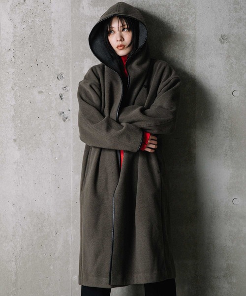 MARECHAL TERRE フード付き毛皮コート サイズ2 MARECHAL TERRE フード付き毛皮コート サイズ2 大きいサイズ＞フェイク