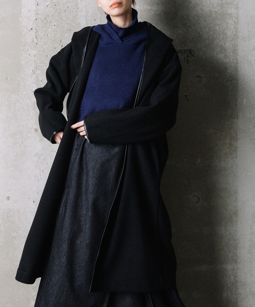 マルシャルテル ウール コートMARECHAL TERRE ブラック 未使用 MARECHAL TERRE（マルシャルテル） コート 2 ブラウン レディース