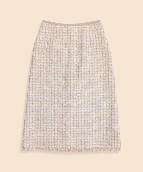 BROOKS BROTHERS スカート コットンブレンド ファンシーツイード