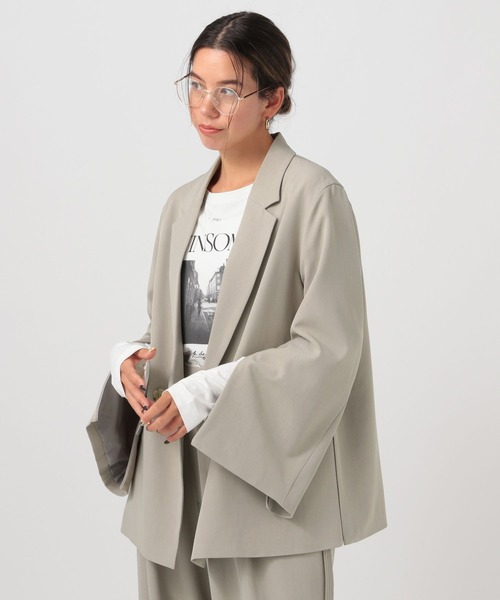 BAYFLOW ウール混紡 ヘリンボーンジャケット Mサイズ カシミヤ混 ヘリンボーン ジャケット(11193205-2024