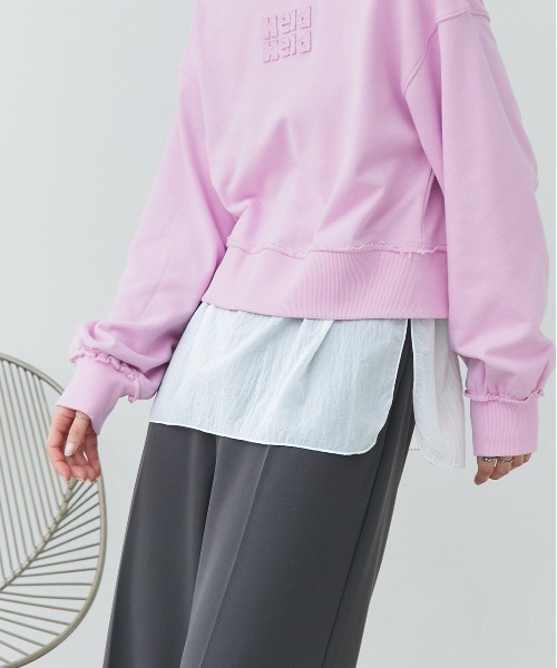 ad thie（アドティエ） タンクトップ ノースリーブ レイヤード シアー