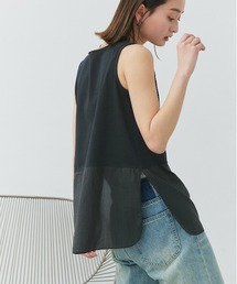 ad thie（アドティエ） タンクトップ ノースリーブ レイヤード シアー