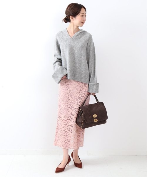 「NOBLE」 ニットパーカー FREE ベージュ レディース_画像4