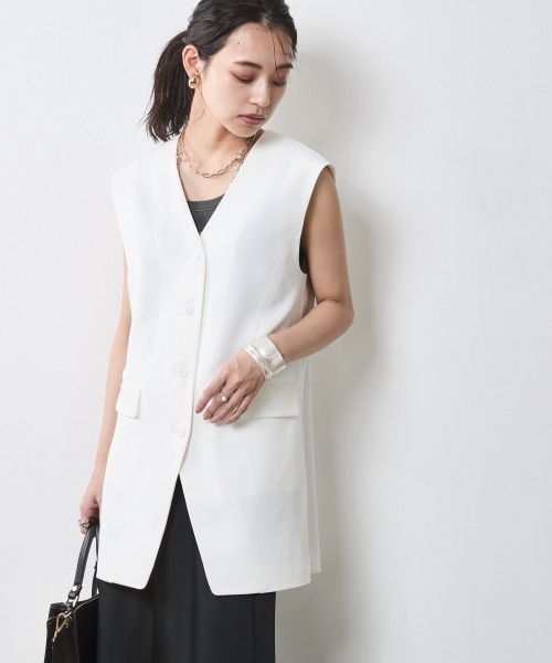 CHIC STYLE ベスト ジレ オーバーサイズベスト「大きいサイズ有