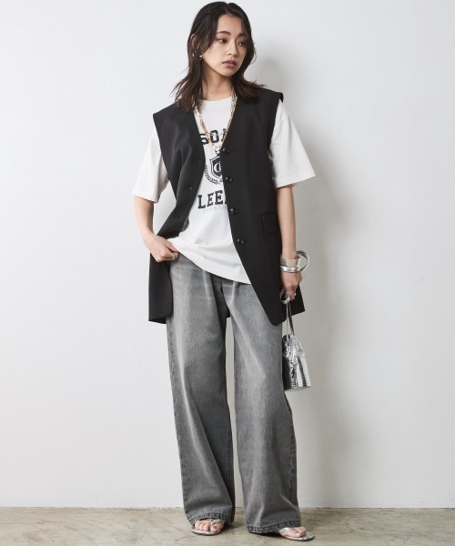 CHIC STYLE ベスト ジレ オーバーサイズベスト「大きいサイズ有