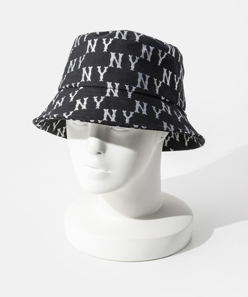 MLB korea■新作*Goffcore bucket hat MLB KOREA NY Yankees Monogram Glam Velvet Brown Bucket Hat