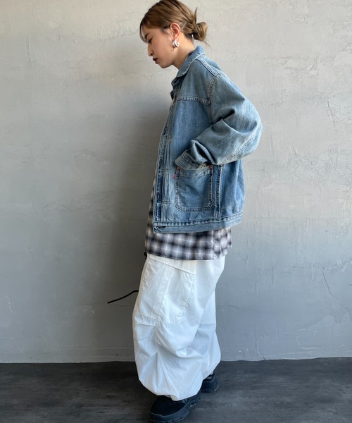 Levi's ライトブルー プリーツ デニムジャケット L Levi's デニムジャケット gジャン 「LEVI'S/リーバイス