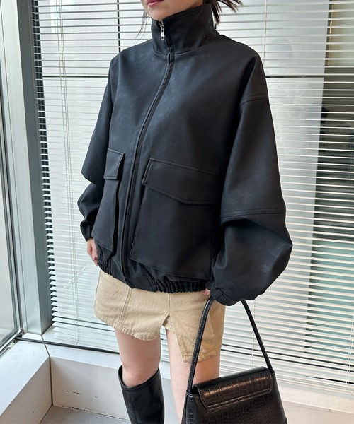 「solleim」 「Ranan」ブルゾン M ブラック レディース_画像2